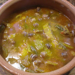 Sopa de verduras con caracoles