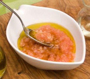 salsa de vinagreta de tomate fría para caracoles